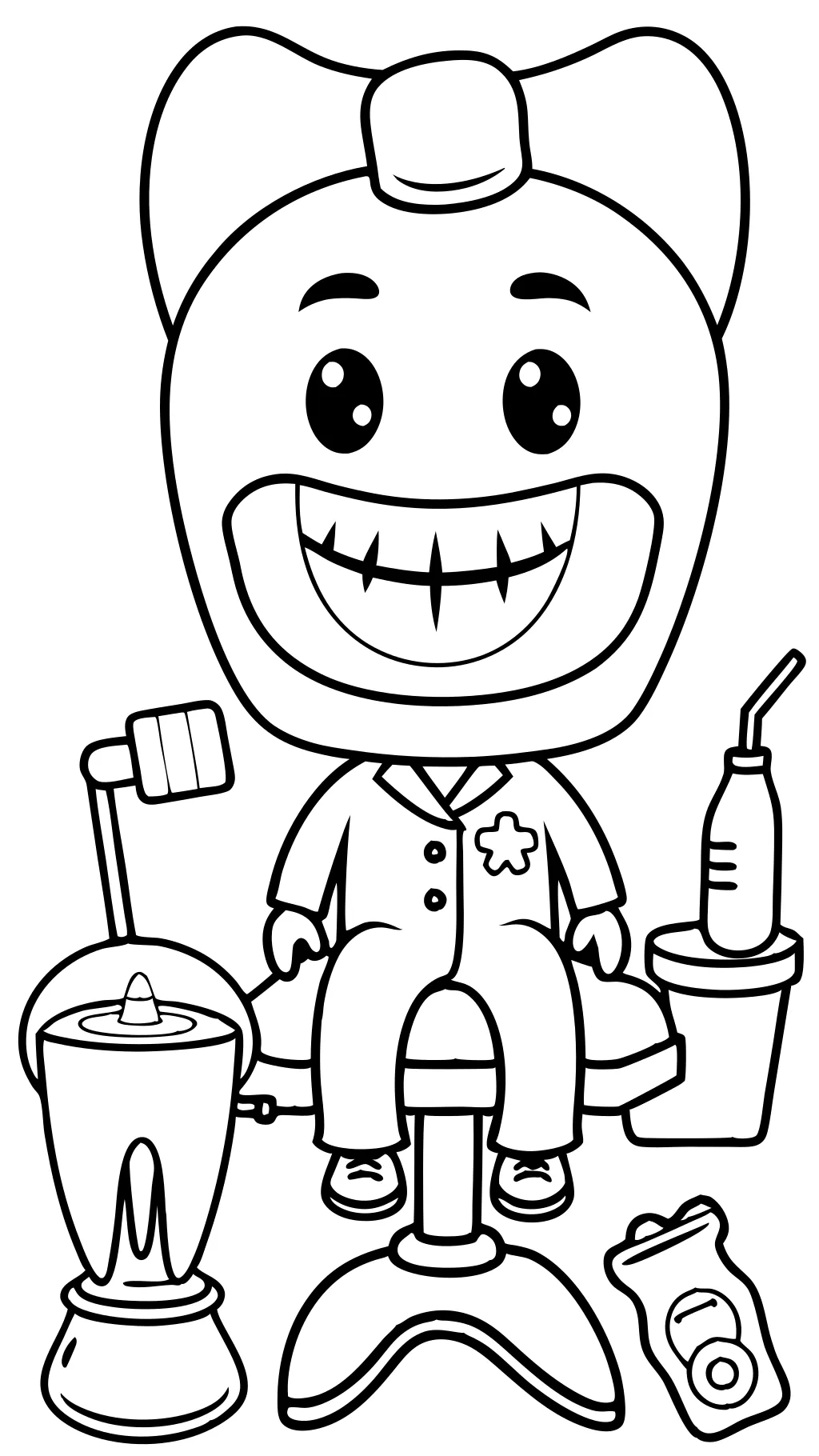 dentist coloring page